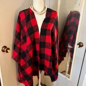 Flannel Poncho Scarf